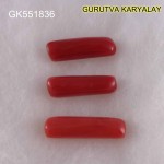 Ratti-11.35 (10.30CT) 3 Pcs Red Coral Seller Pack